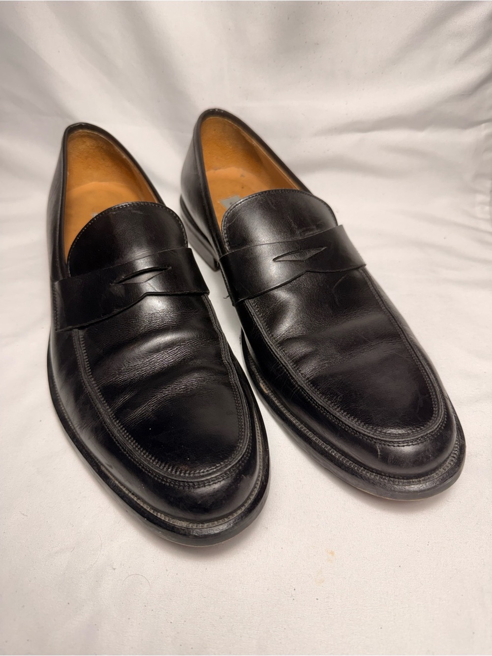 JOHNSTON & MURPHY Leather Slip-On Penny Loafers